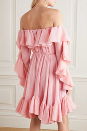 Off-the-shoulder ruffled dress - Amelie Baku Couture