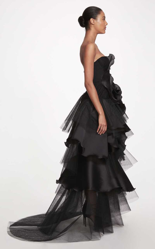 Strapless Organza Gown
