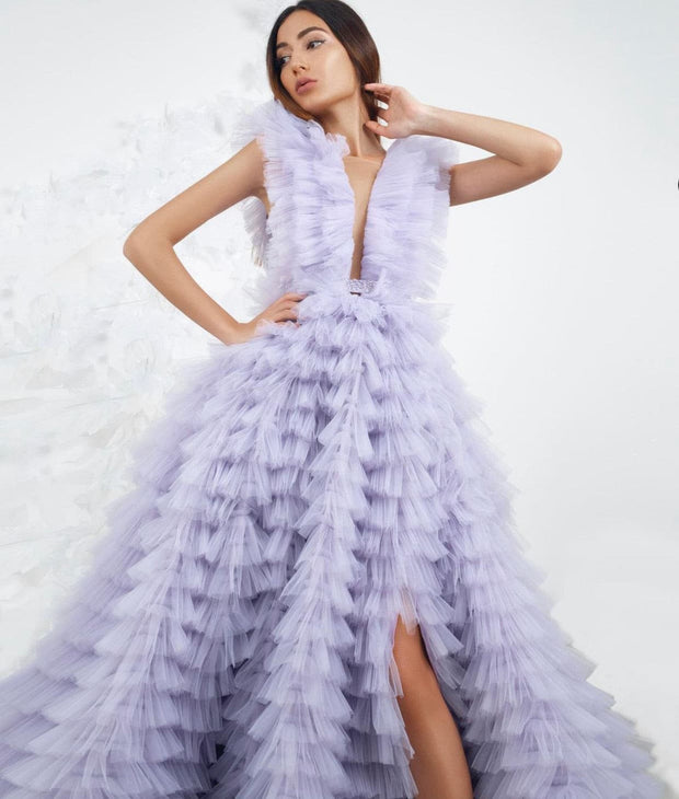 CLAUDIA GOWN LAVENDER - Amelie Baku Couture