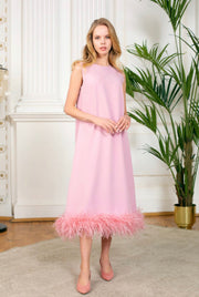 Ostrich Feather Dress - Amelie Baku Couture