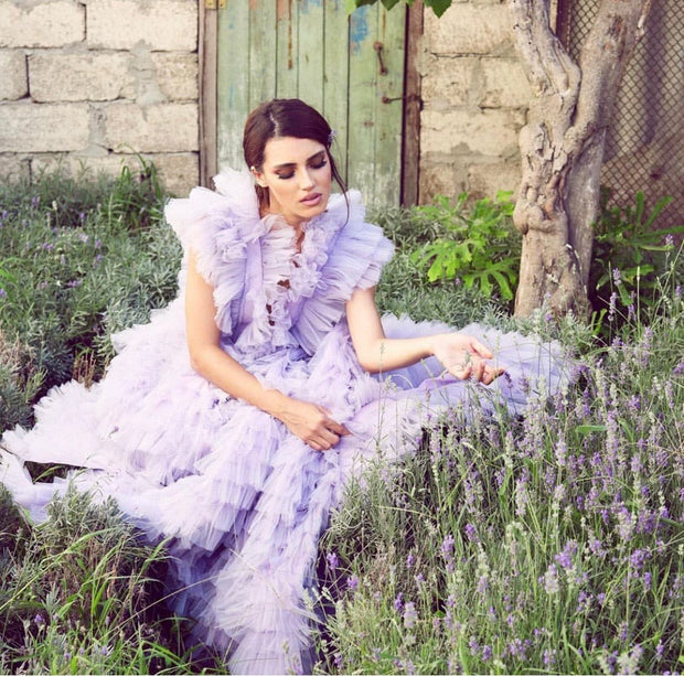 CLAUDIA GOWN LAVENDER - Amelie Baku Couture