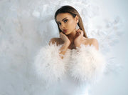 Elsa Gown-Feather Sleeves-by Amelie Couture - Amelie Baku Couture