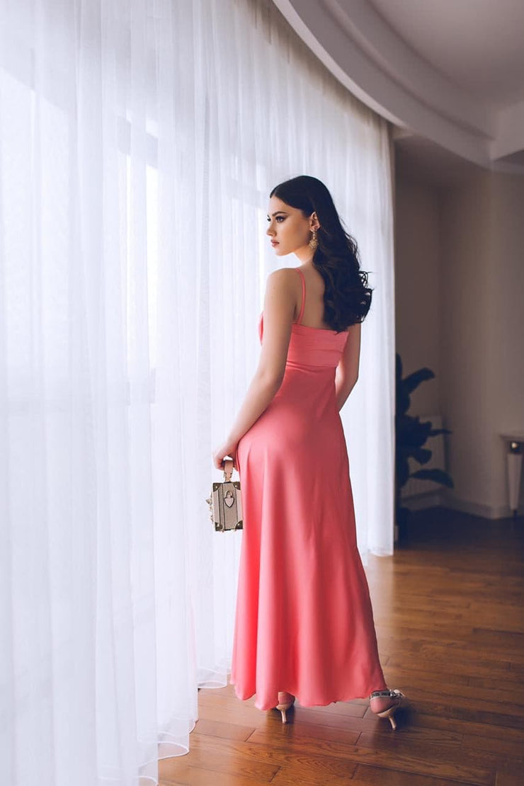 Satin Maxi Dress from Bloom collection - Amelie Baku Couture
