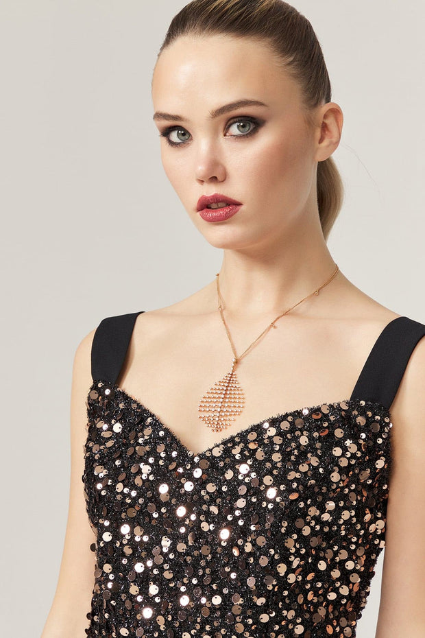 Arya Gold Leaf Necklace - Amelie Baku Couture