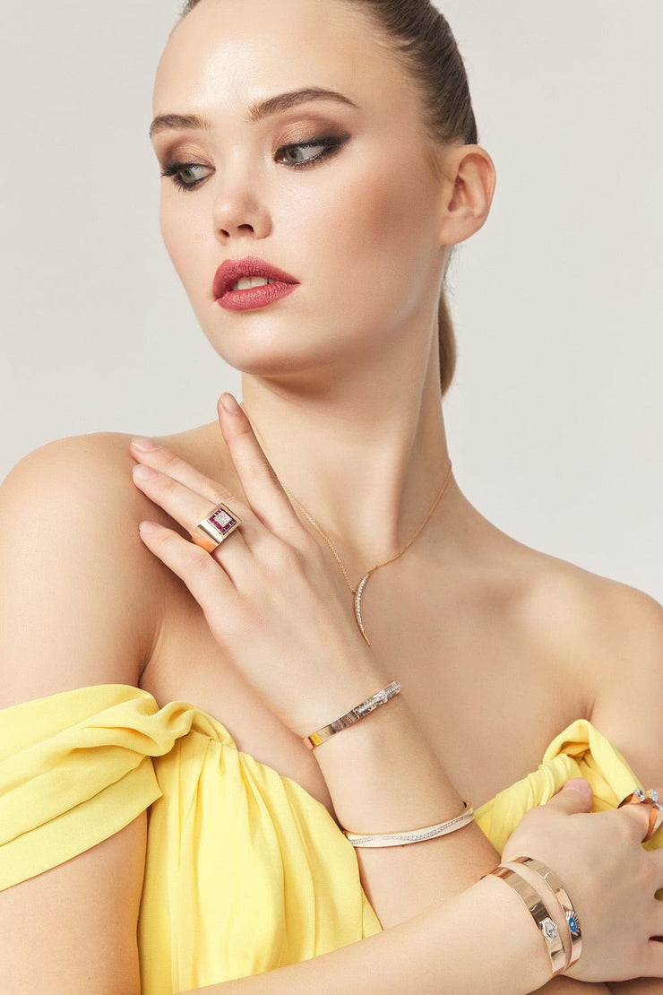 Estella Gold Bracelet & Necklace Set - Amelie Baku Couture