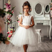 White Angel Tulle Dress for Girls - Amelie Baku Couture