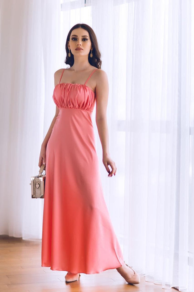 Satin Maxi Dress from Bloom collection - Amelie Baku Couture