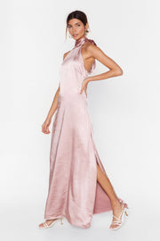 Satin Halter Dress from Bloom collection - Amelie Baku Couture