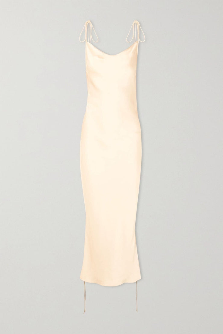 Ruched satin dress - Amelie Baku Couture