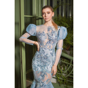 Mermaid Daneiris Gown with Beaded - Amelie Baku Couture