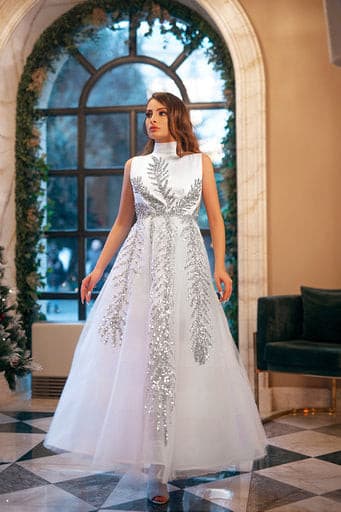 SNOWFLAKE GOWN - Amelie Baku Couture