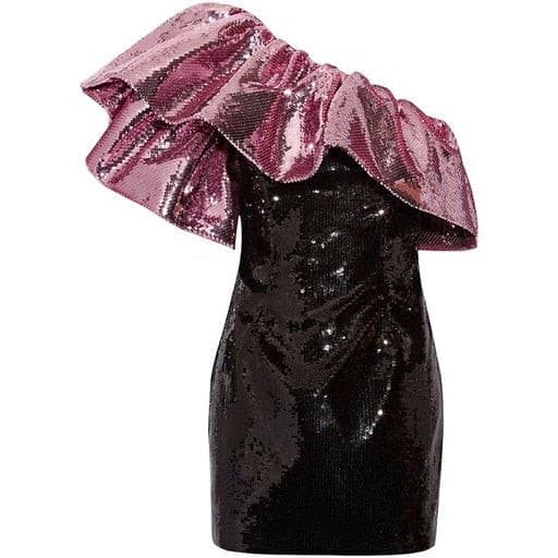 Oversized ruffles Mini dress - Amelie Baku Couture