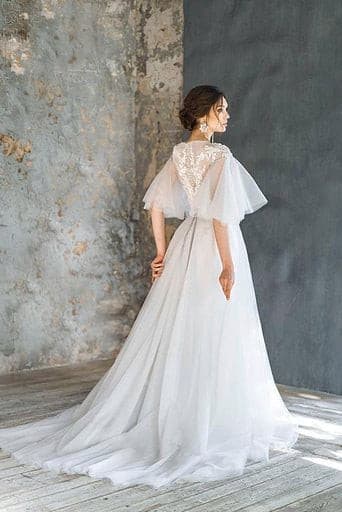 Tulle and Floral Bridal Gown - Amelie Baku Couture