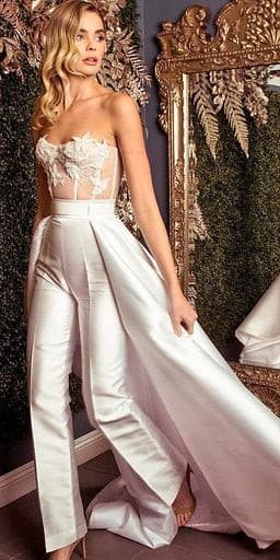 Stylish jumpsuit with over skirt - Amelie Baku Couture